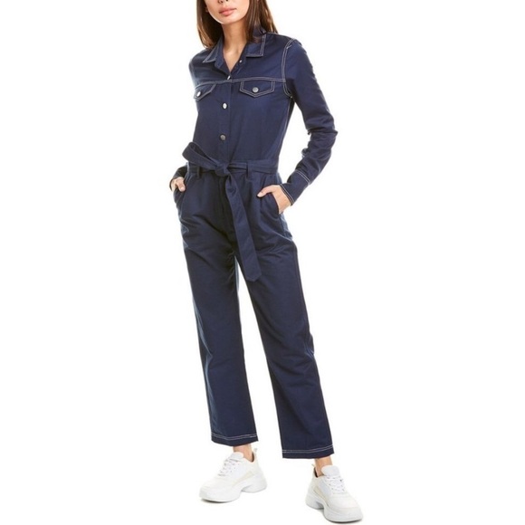 BLDWN Harley Utility Coverall Jumpsuit Nocturnal Blue One Piece Cotton Twill XS - Picture 2 of 11
